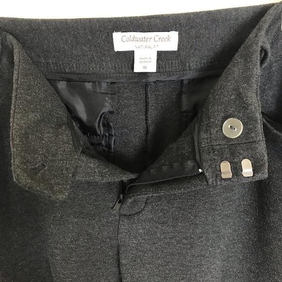 NWOT Coldwater Creek Natural Fit Charcoal Gray Black Dress Pants Sz 10 - Picture 5 of 6